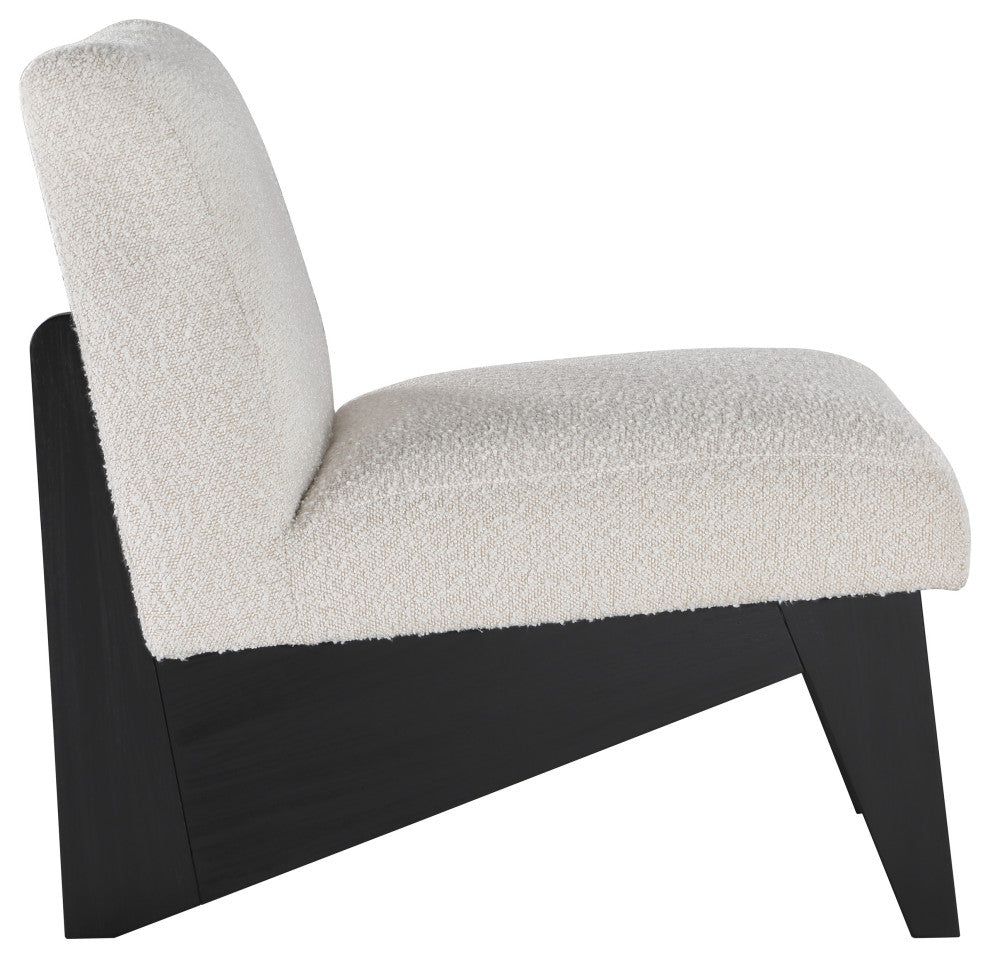 Chapman Boucle Fabric Accent Chair, Black