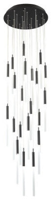 Avenue Lighting Hf2021-Fr-Bk 21-Light Flush Mount Pendant Light, Black