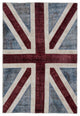 Rug N Carpet - Handwoven Anatolian 4' 0'' x 6' 0'' Flag Patchwork Rug