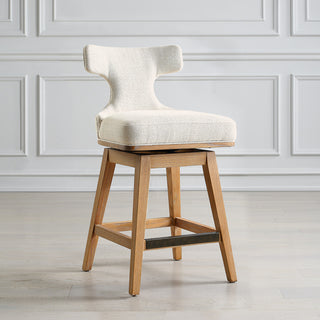 Uttermost Klismos Off-White Fabric Counter Stool