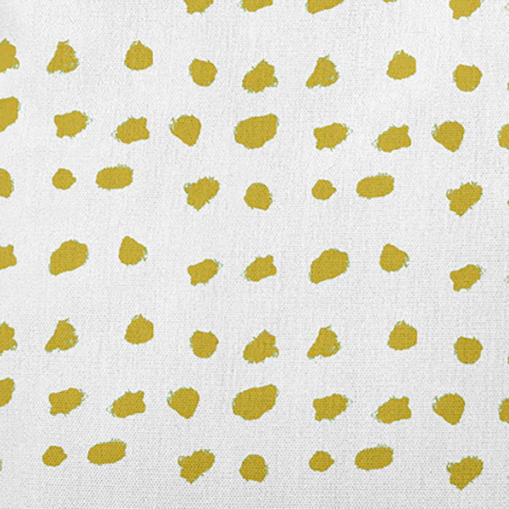 Dot Of Spots Decorative Throw Pillow, Mustard, 18"x18"