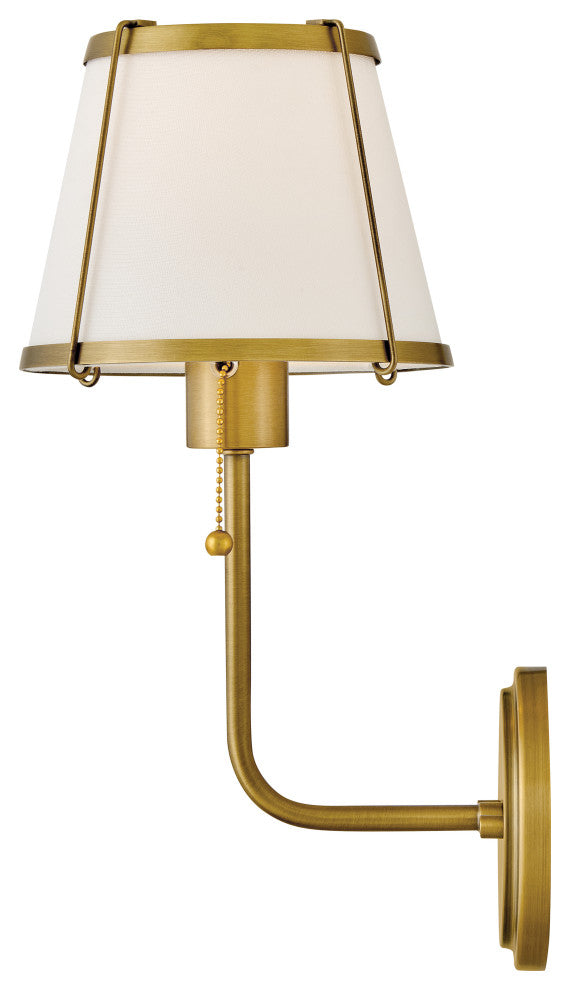Hinkley Clarke Medium Single Light Sconce, Lacquered Dark Brass