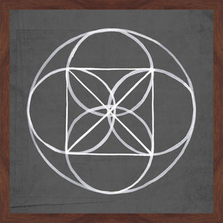 "Spheres Aligned" Framed Painting Print, 18"x18"