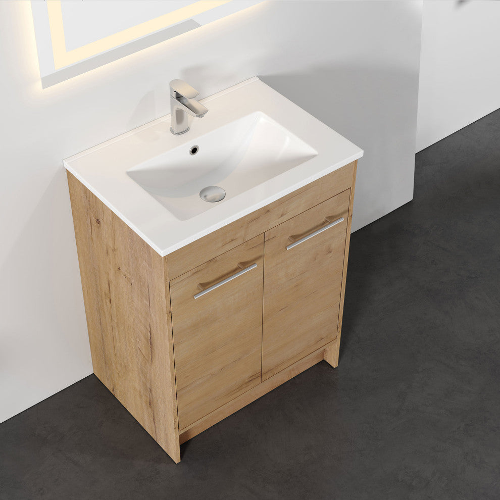 Jenny Oak Natural Vanity Kit, 24" Wide