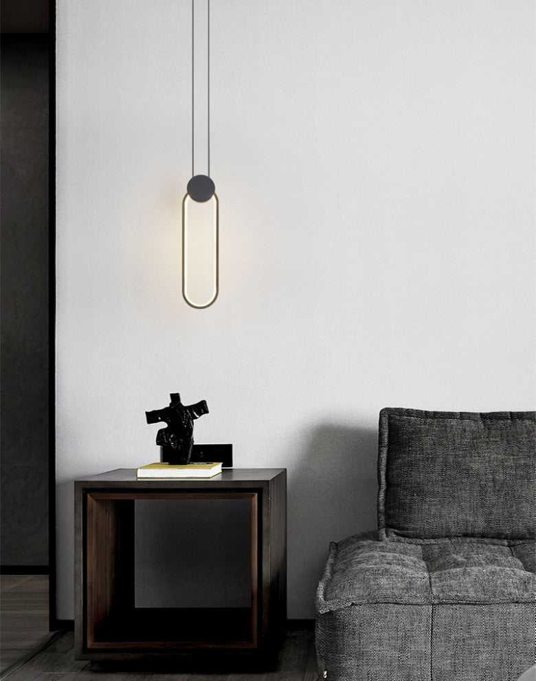 MIRODEMIÂ® Bouyon | Modern LED Minimalist Creative Long Pendant Light, Oval