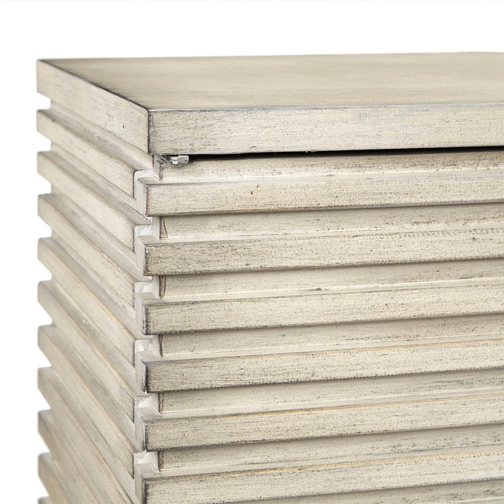 Madison Park Distressed Rustic 2-Door Accent Chest, Cream