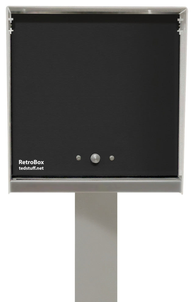 The RetroBox with Locking doors. Modern Pole Mounted Mailbox, Pole not included.