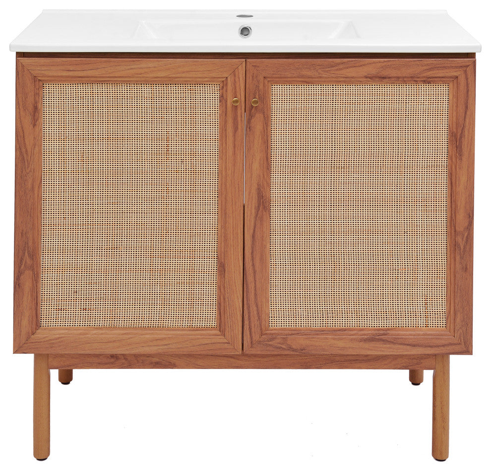 Classe Bathroom Vanity, Oak, 36"