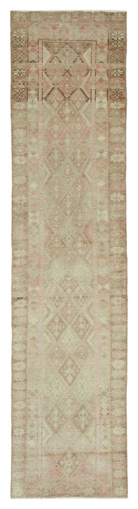 Rug N Carpet - Handwoven Oriental 2' 8" x 11' 2" Vintage Runner Rug