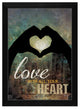 "Love with all Your Heart" By Marla Rae, Printed Wall Art, Black Frame