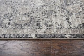 Panache PN6977 Gray Central Medallion Distress Area Rug, Runner 2'3"x7'7"