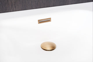 Cube Bath 101 72x40x24, Glossy, Satin Brass Overflow