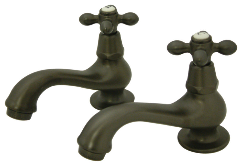 Kingston Brass Basin Faucet With Cross Handle, Oil Rubbed Bronze
