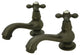 Kingston Brass Basin Faucet With Cross Handle, Oil Rubbed Bronze