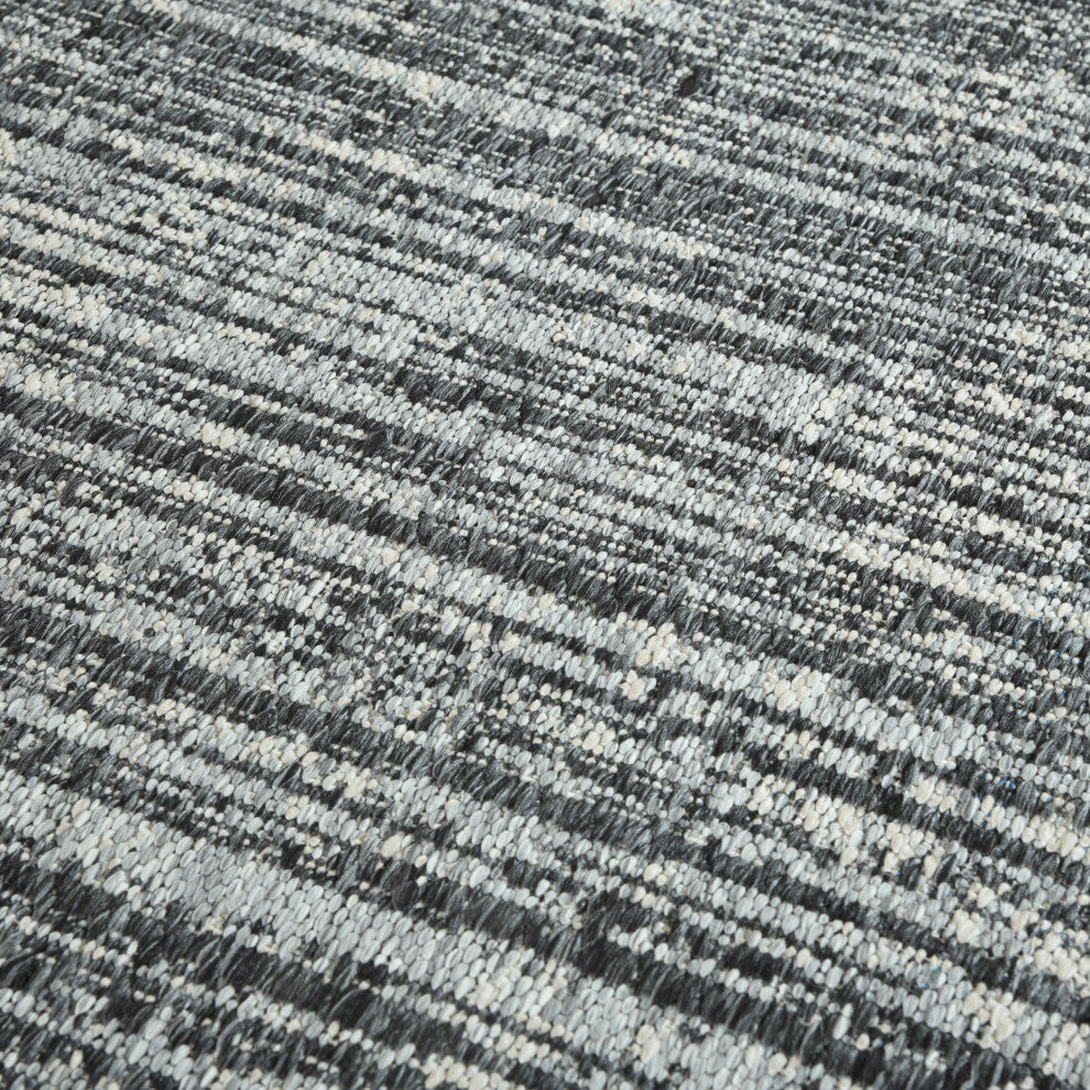Maryland Cecil Indoor/Outdoor Area Rug, Gray, 8' x 10', Striped