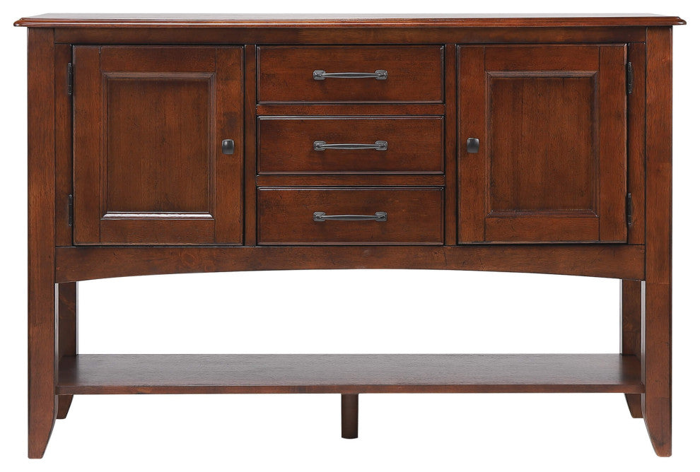 6-Piece 76" Extendable Butterfly Dining Table Set, Chestnut Brown Wood
