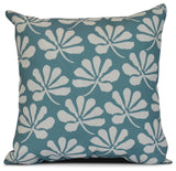 26x26", Ingrid, Floral Print Pillow, Aqua
