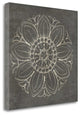 "Rosette VII Gray" By Wild Apple Portfolio, Giclee Print on Gallery Wrap Canvas