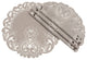 Claire Floral Embroidered Cutwork Placemats, Gray, 16" Round, Set of 4