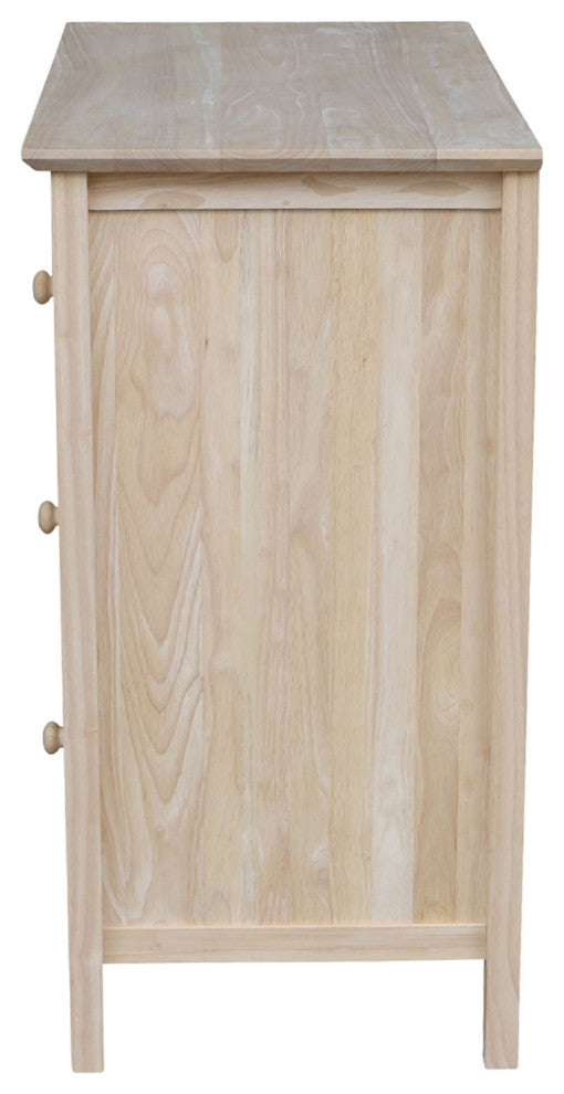 Solid Wood Dresser Chest With 3 Drawers