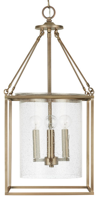 Capital Lighting 532843 4 Light 11-3/4"W Taper Candle Pendant - Aged Brass