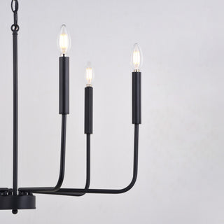 Beldon 6-Light Black Contemporary Chandelier Candelabra