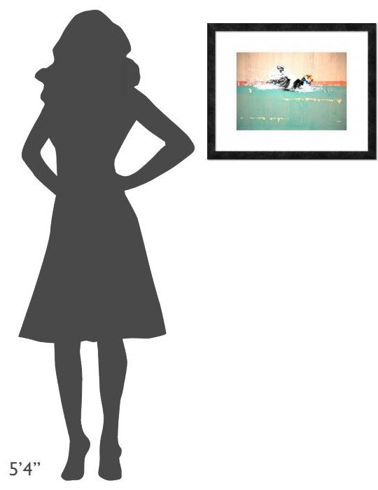 "Swim on! Bronx, NYC" Framed Digital Print by Masterfunk Collective, 24x20"