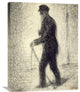 "Walking" Stretched Canvas Giclee by Georges Seurat, 23"x30"