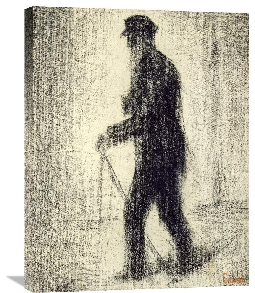 "Walking" Stretched Canvas Giclee by Georges Seurat, 23"x30"