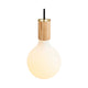 Porcelain III bulb and Oak pendant US