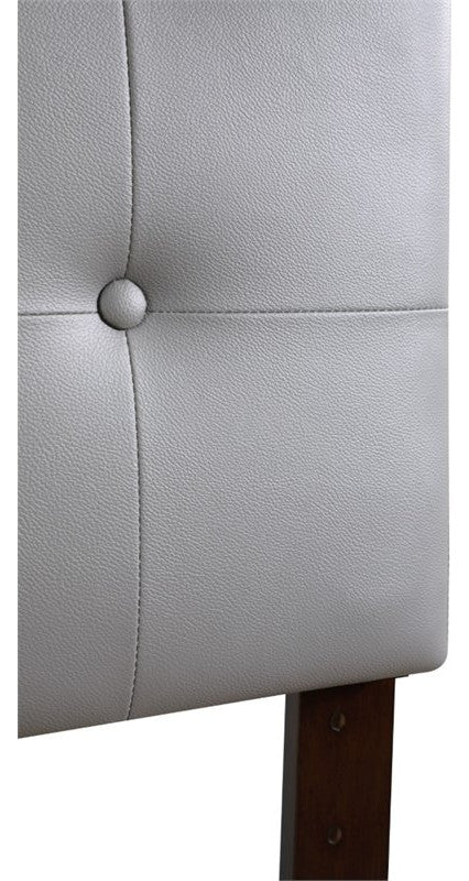 Glory Furniture Super Nova Faux Leather Upholstered King Headboard in Light Gray