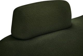 Argyle Upholstered Chaise/Loveseat, Green, Teddy Fabric