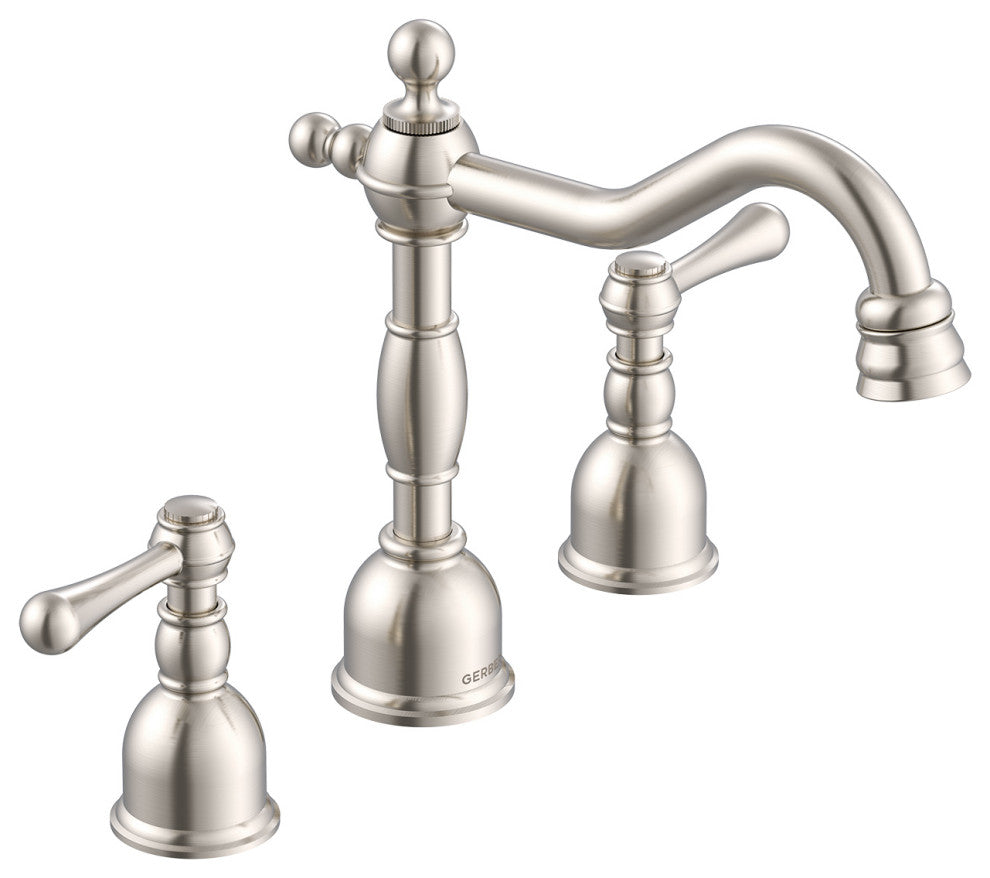 Opulence Two Handle Widespread Lavatory Faucet, Brushed Nickel