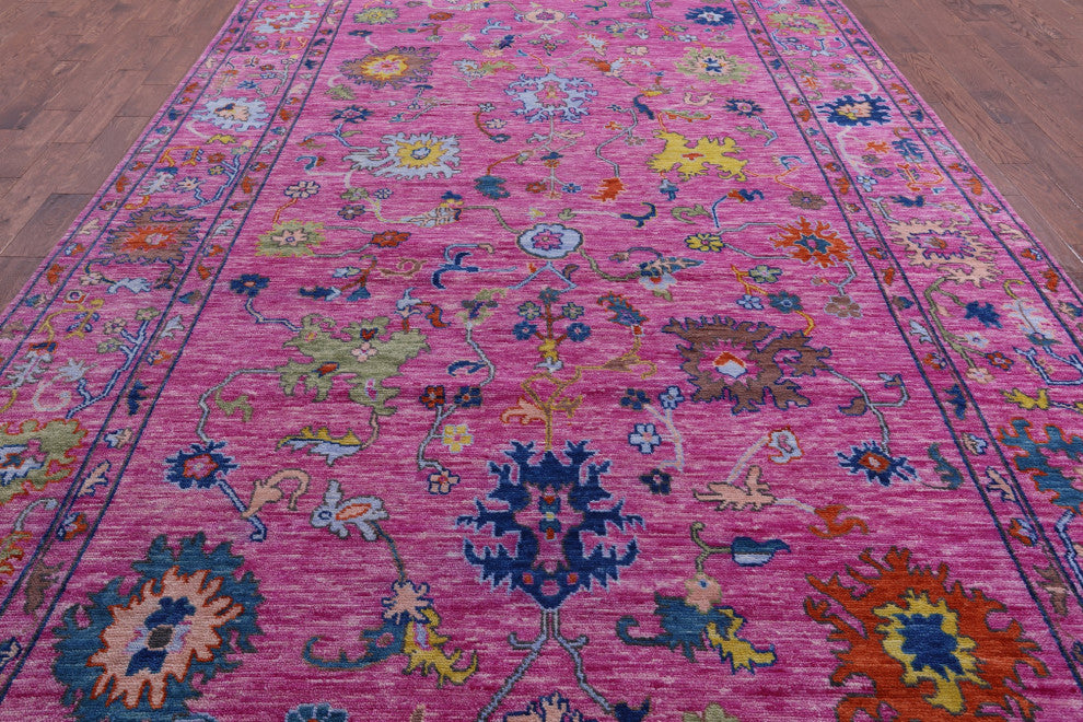 Turkish Oushak Hand-Knotted Wool Rug 8' 11" X 19' 0" - Q13572