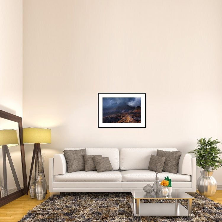 "Bergwetter" Framed Digital Print by Franz Schumacher, 38"x28"