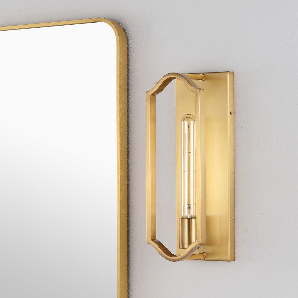Chloe 4.75" 1-Light Modern Bohemian Iron LED Sconce, Gold