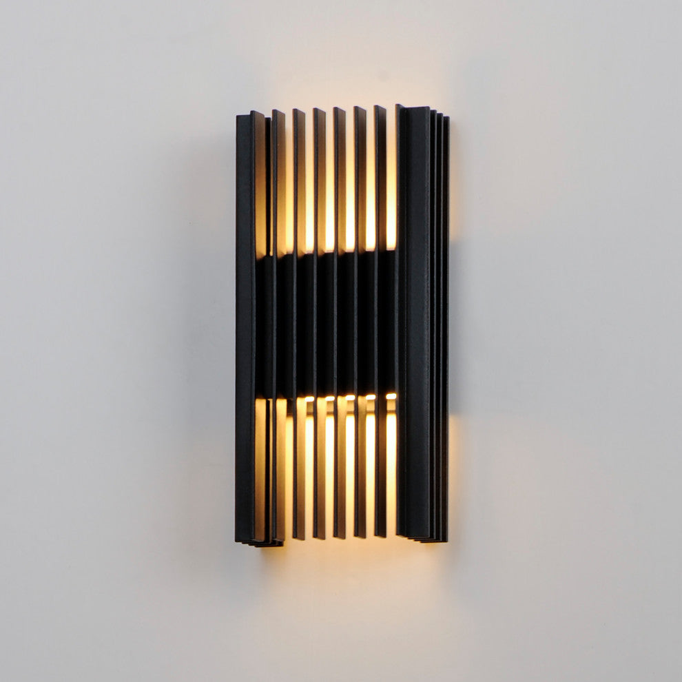 ET2 E30114 Rampart 12" Tall LED Outdoor Wall Sconce - Black