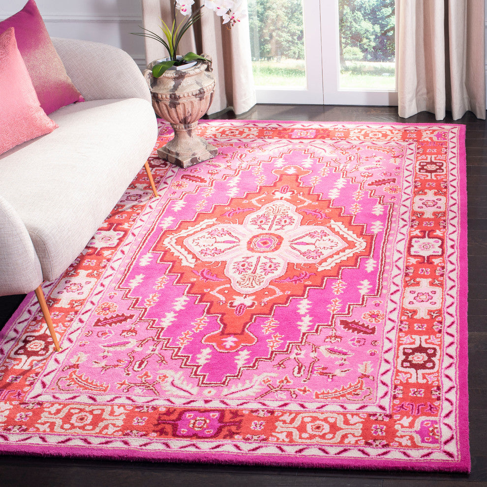 Safavieh Bellagio Collection BLG545 Rug, Red/Pink, 5'x8'