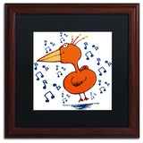 'Music Bird' Matted Framed Canvas Art by Carla Martell