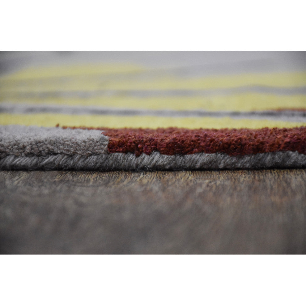 HAND TUFTED WOOL ECO-FRIENDLY AREA RUGS ECO-FRIENDLY AREA RUGS -  Camel, Floral