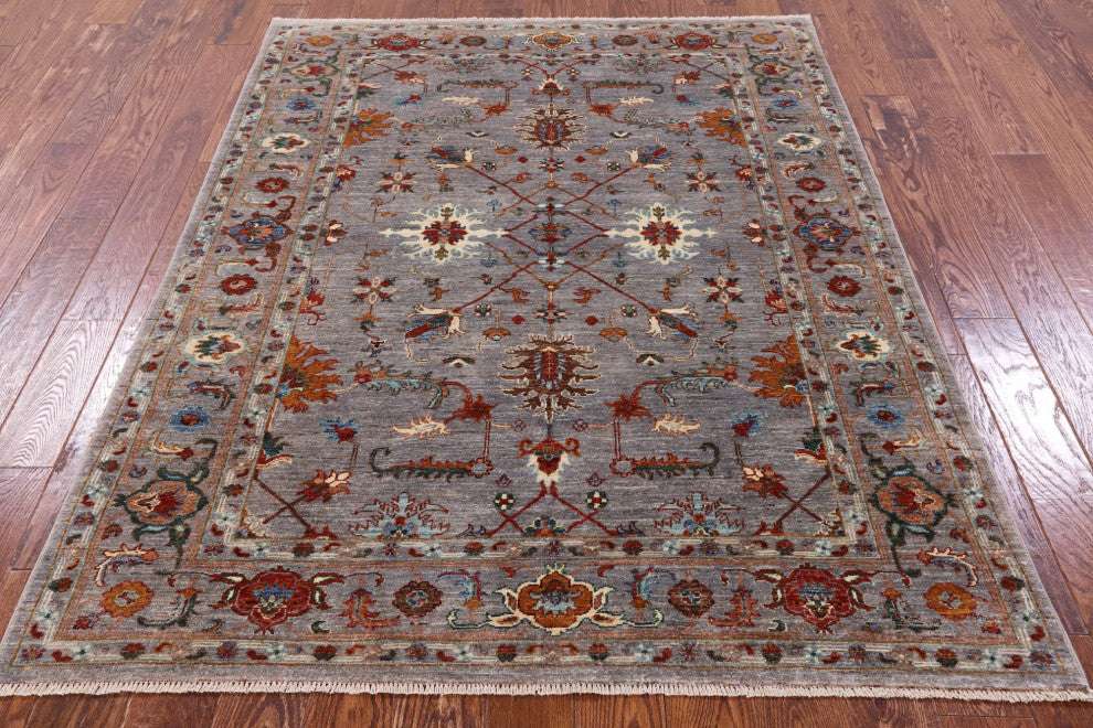 Persian Tabriz Handmade Wool Rug 5' 2" X 6' 11" Q9677