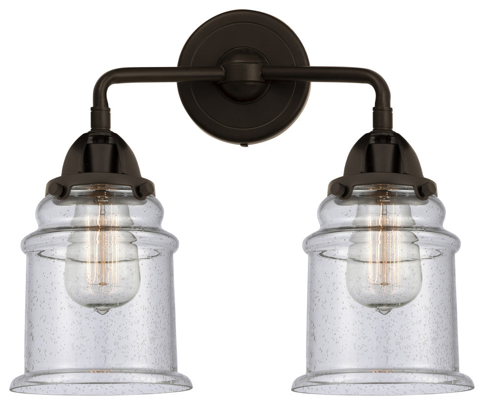 288-2W-OB-G184-LED Canton 2 Light 14" Bath Vanity Light, Oil Rubbed Bronze