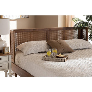 Baxton Studio Rina King Size Ash Brown Finished Wood Headboard