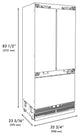 ZLINE 36" Built-in Refrigerator With a Gold Handle, RBIVZ-36-G