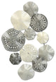 Modern Grey Metal Attached Rounds Wall Decor