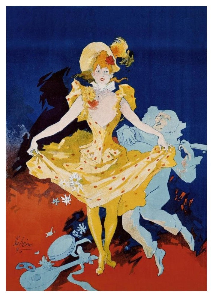 "Musee Grevin / Pantomimes Lumineuses" Paper Print by Jules Cheret, 30"x42"