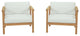 Bayport 2-Piece Outdoor Patio Teak Set Natural White