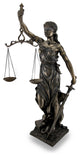 Bronzed Goddess of Justice `Themis` Sculptured Statue