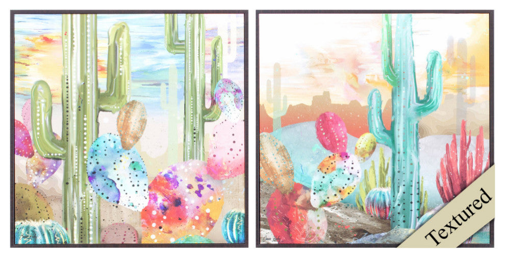 Sunset Cactus Wall Art, 2-Piece Set