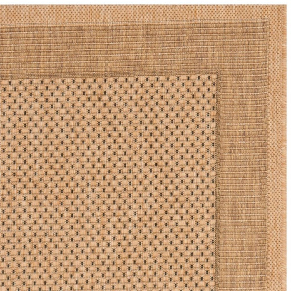 Safavieh Courtyard 9' X 12' Power Loomed Rug in Natural and Gold